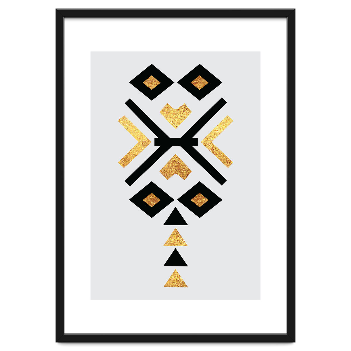Gold And Black Abstract Tribal