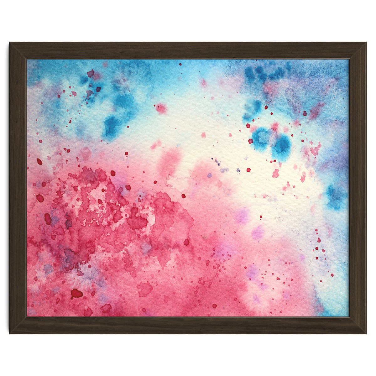 When pink meets blue || abstract watercolor