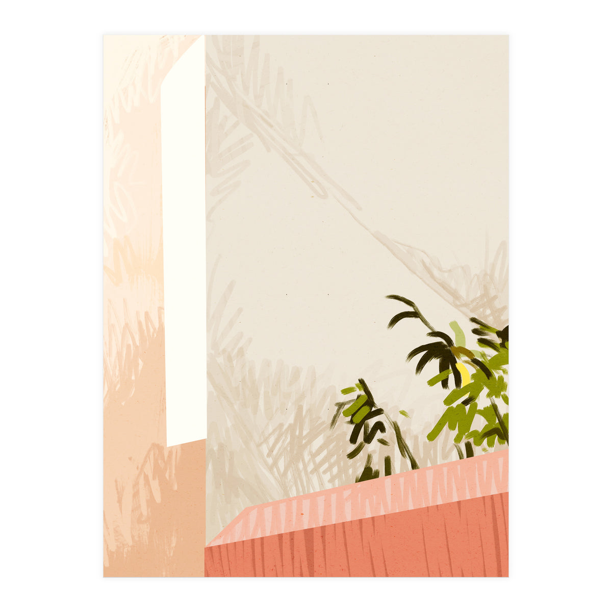 Lazy Afternoon #Abstract Digital Plants Grow (Print Only)