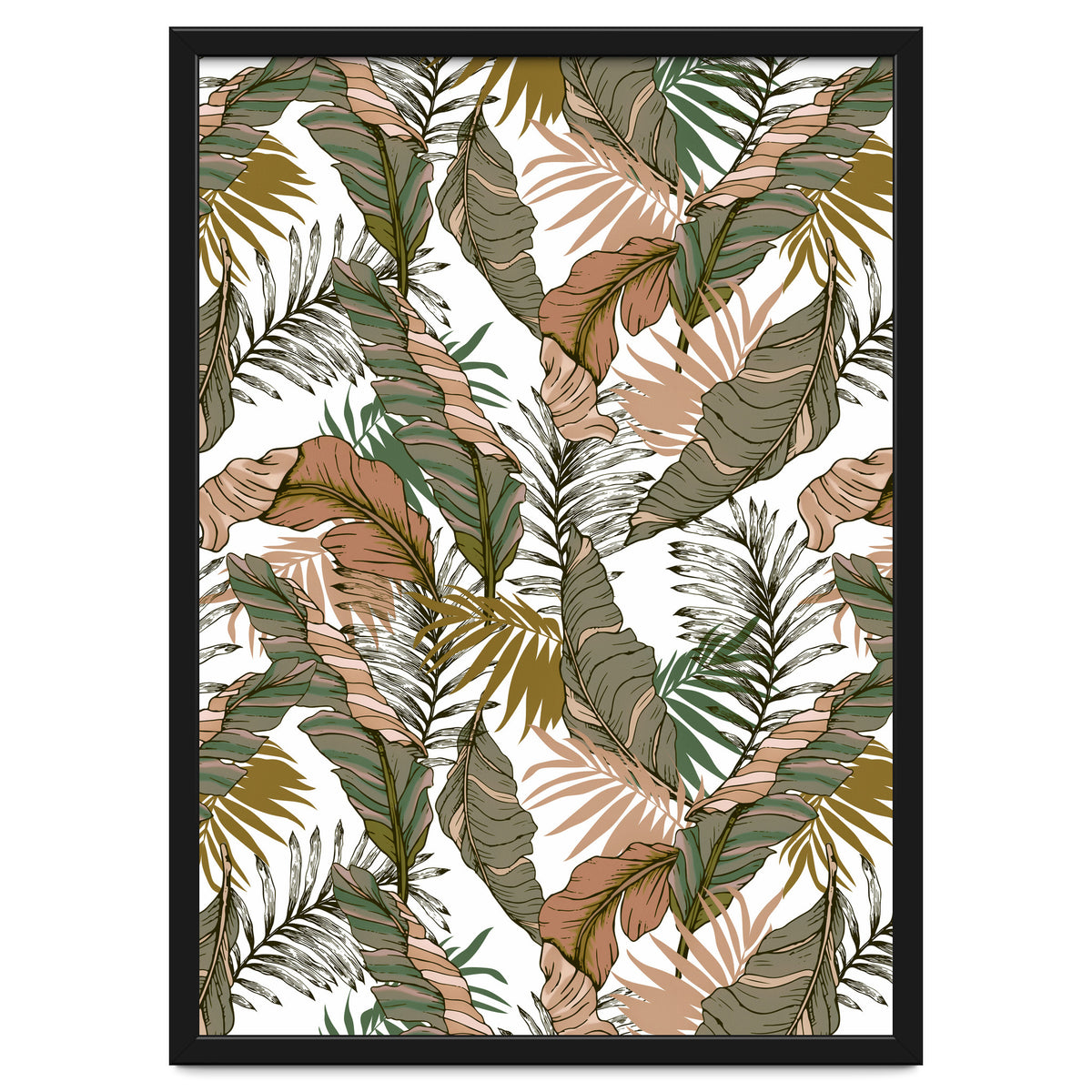 Drawing of wild tropical jungle I