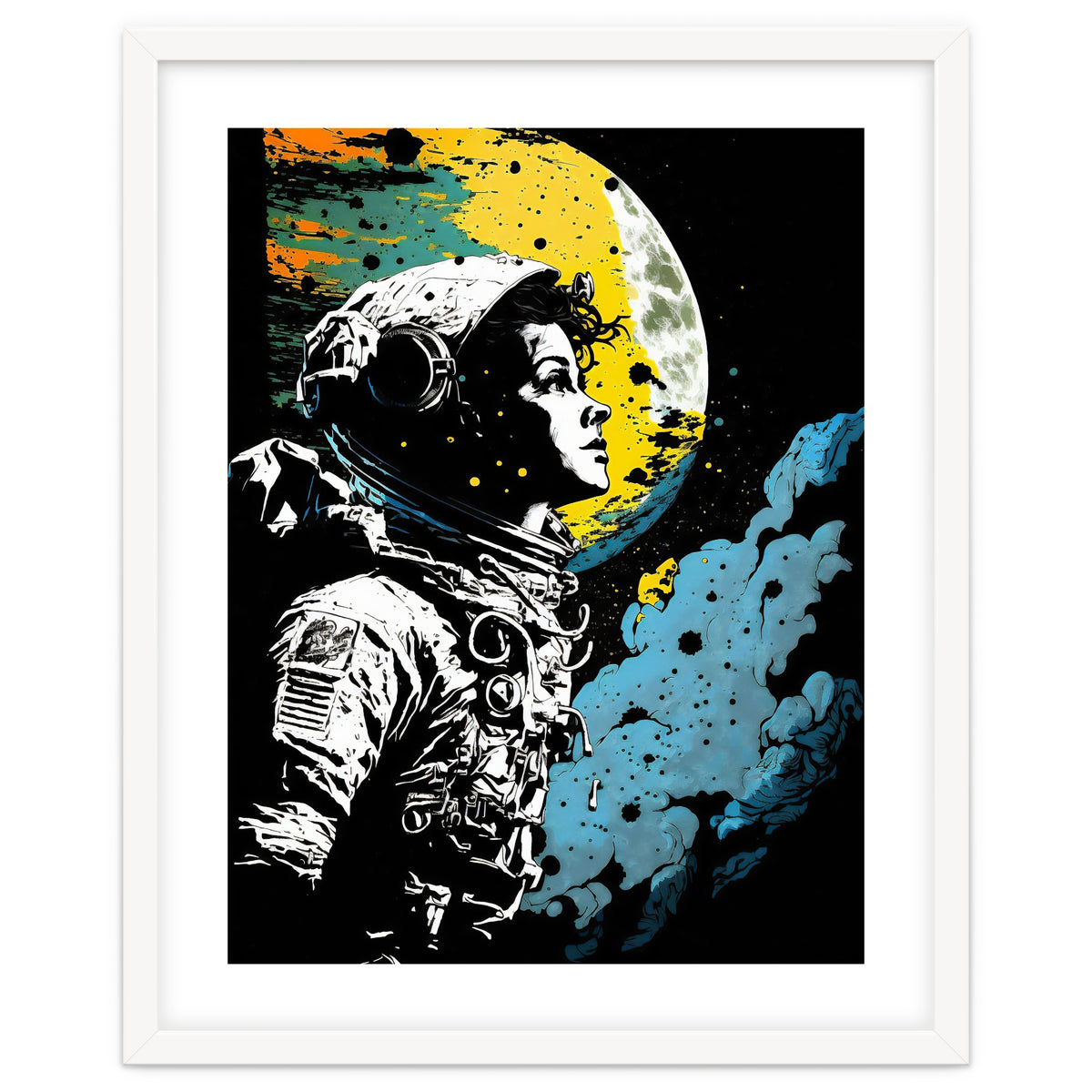 Astronaut Girl Illustration