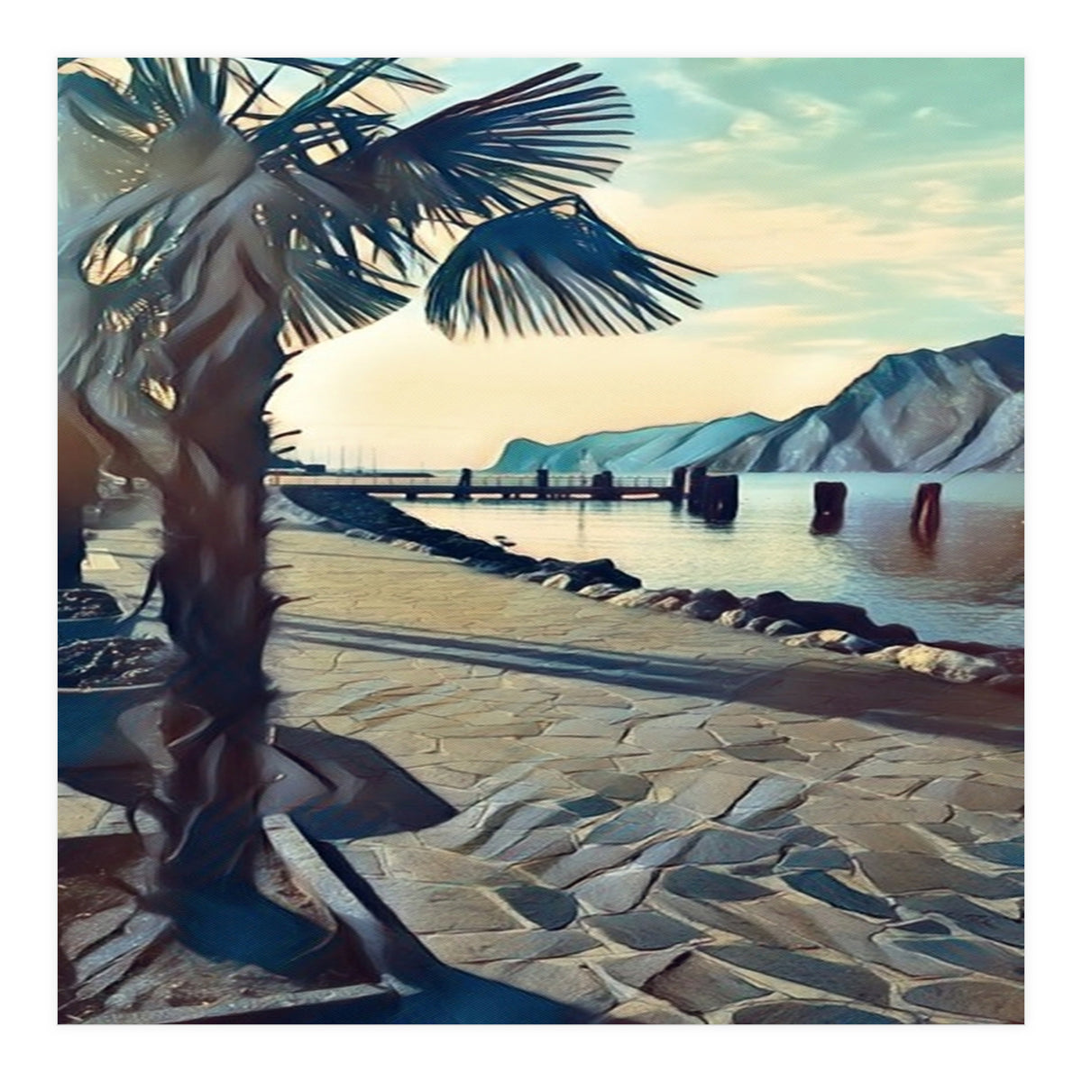 A walk on Lake Garda, Italy. (Print Only)