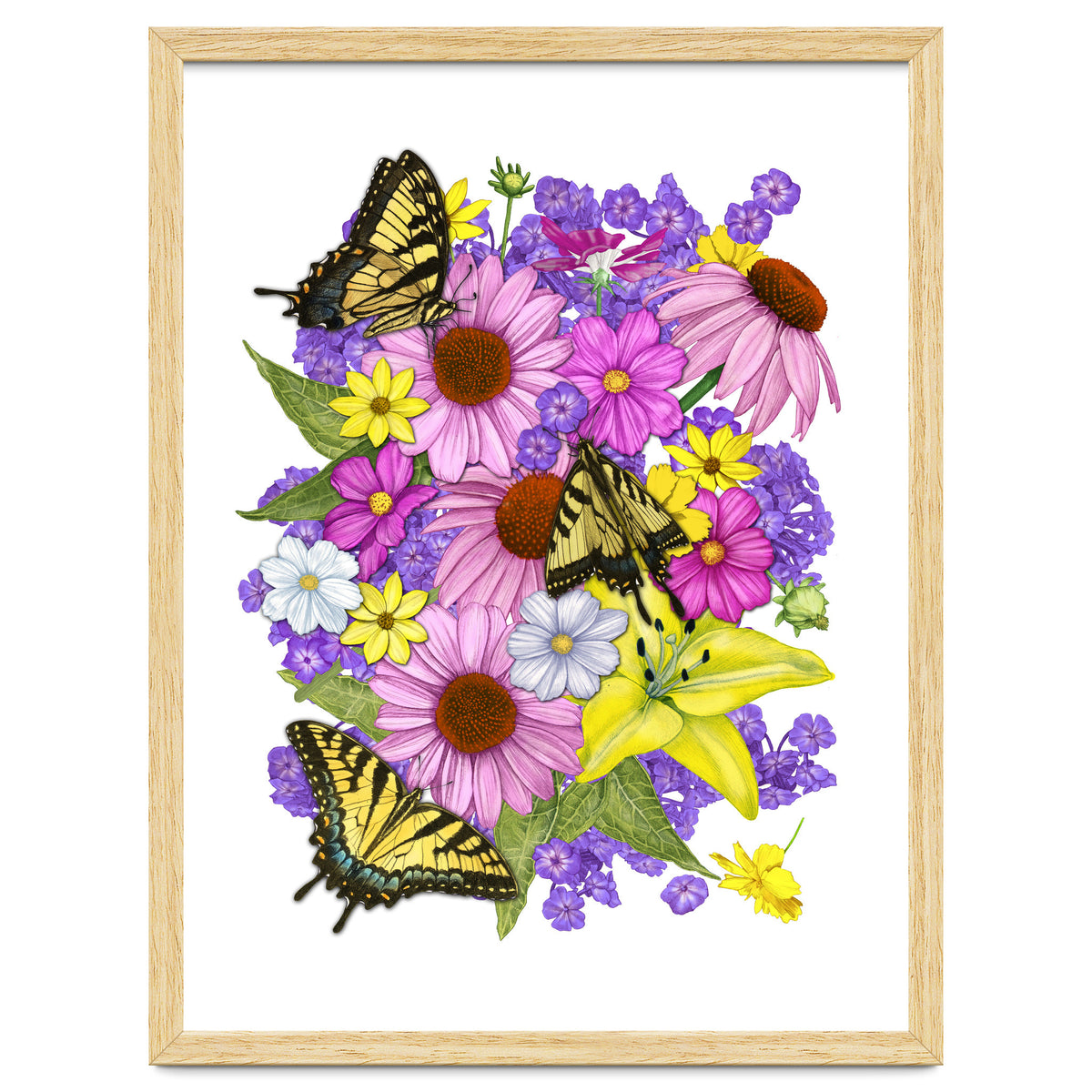 Corn Flowers and Swallowtails