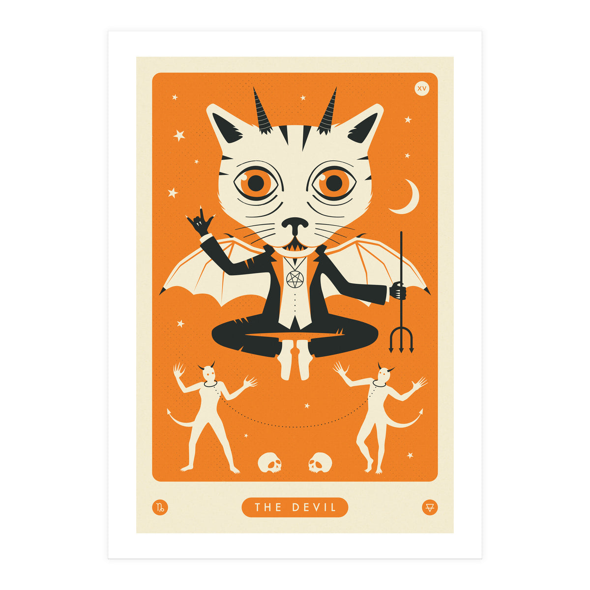 TAROT CARD CAT: THE DEVIL (Print Only)