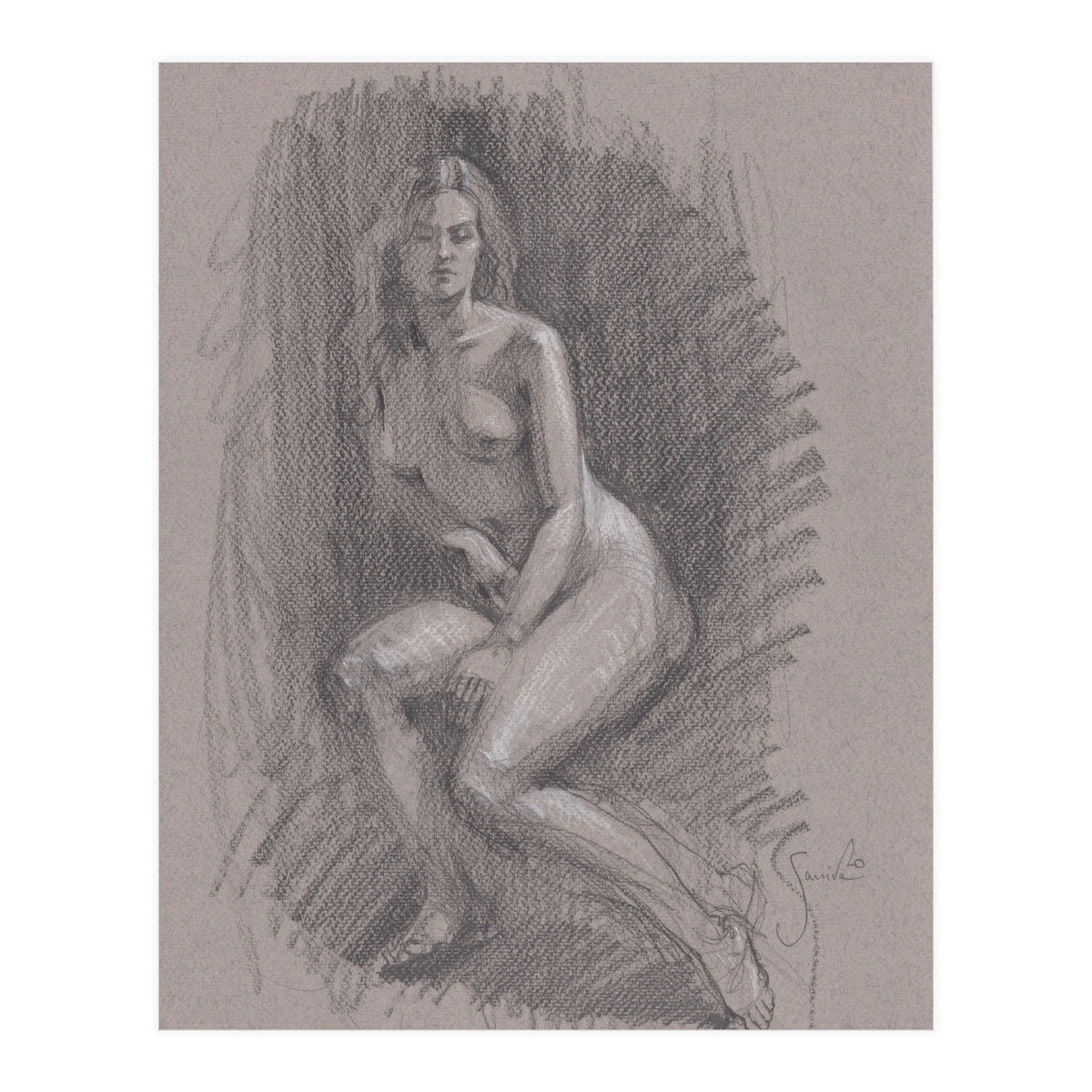 Beautiful drawing of a woman (Print Only)