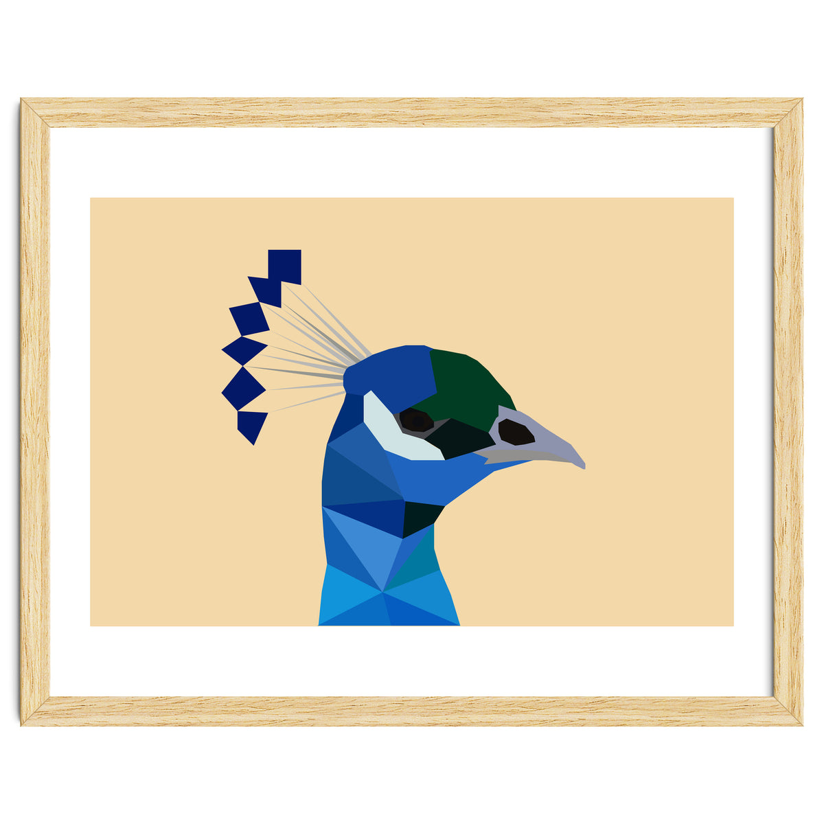 Peacock Low Poly Art