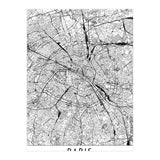 Paris White Map (Print Only) thumbnail
