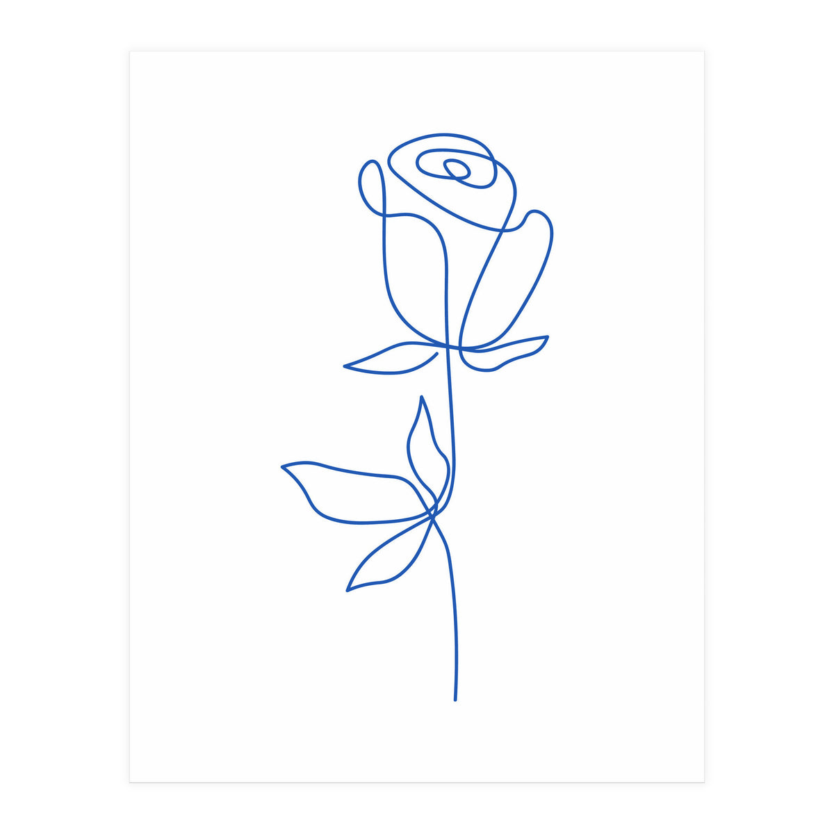 One Line Art Flower (Print Only)