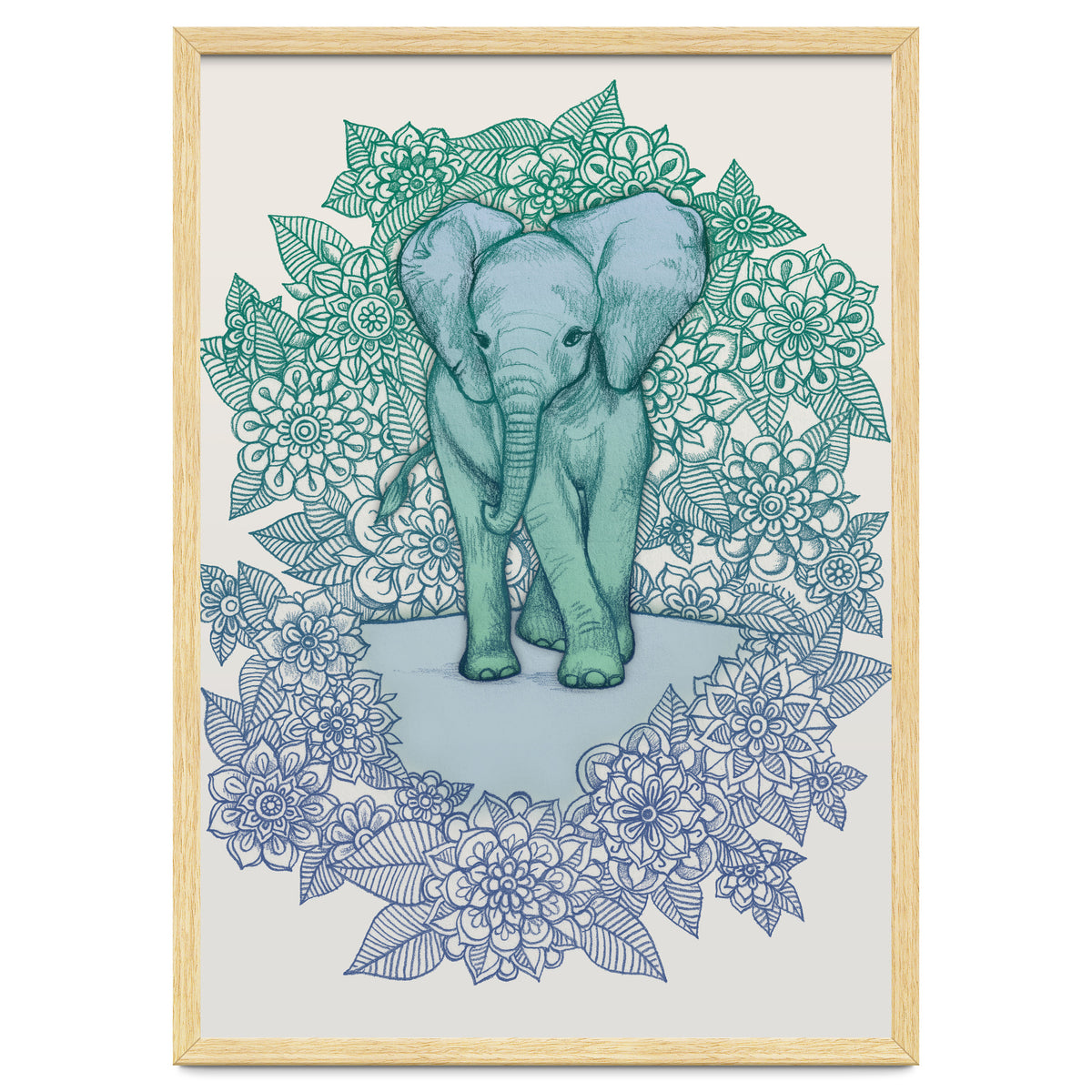 Emerald Elephant in the Lilac Evening