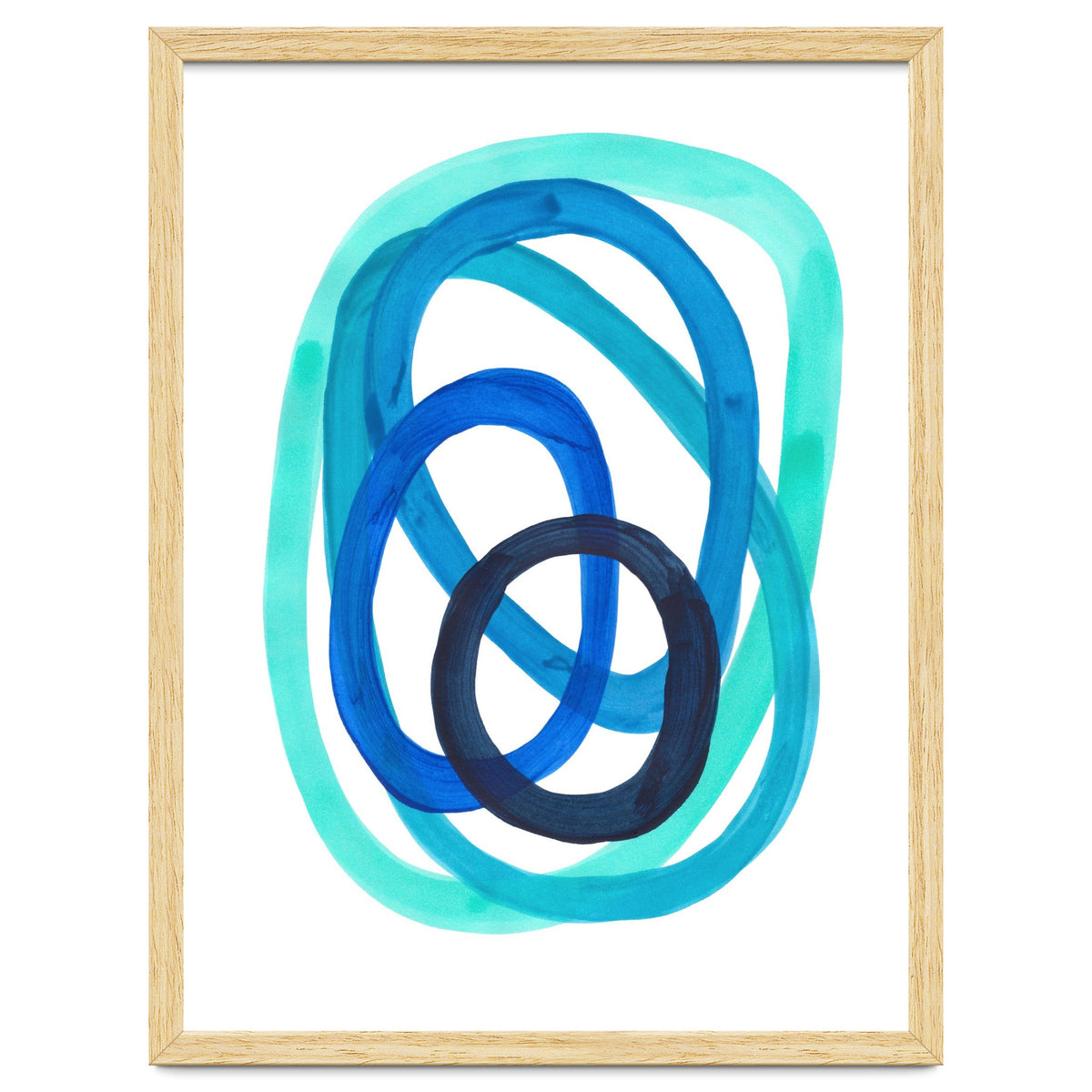 Marine Blues Blue Teal Turquoise Navy Blue Nesting Circles