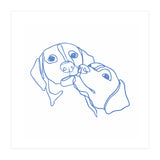 One Line Art Dogs Couple  (Print Only) thumbnail