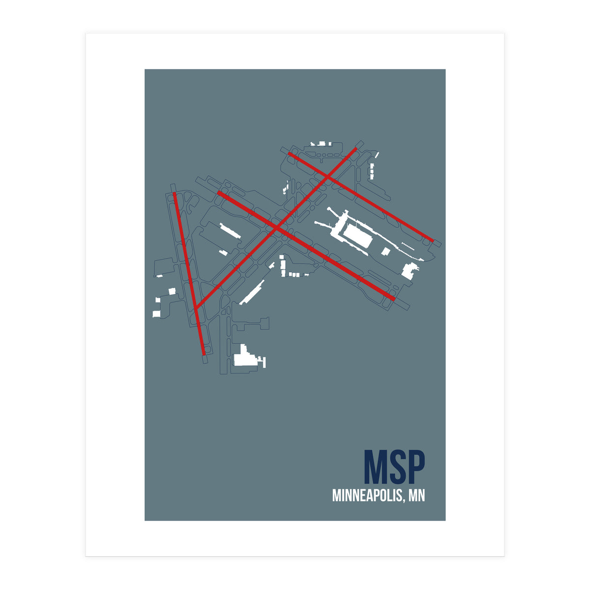 Minneapolis Airport Layout (Print Only)