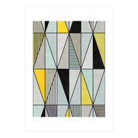 Colorful Concrete Triangles - Yellow, Blue, Grey (Print Only)