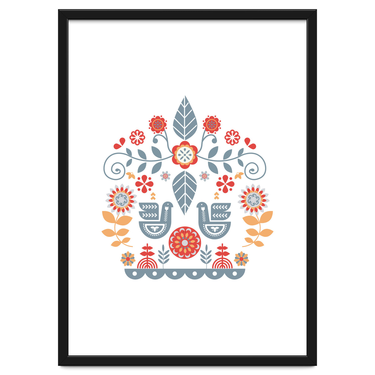 Scandinavian Folk Art Pattern