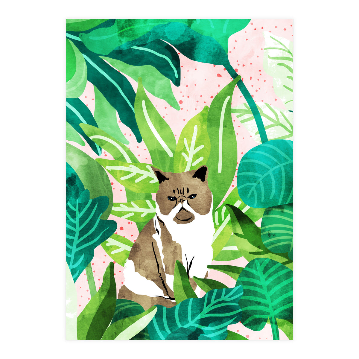 Tropical Glam Cat (Print Only)