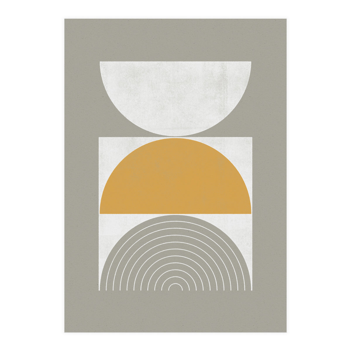 Mid-Century Modern No.29 - Woodblock Print (Print Only)