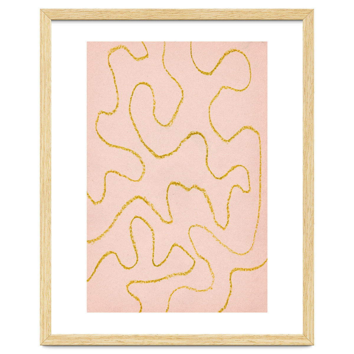 Pink and rust organic lines