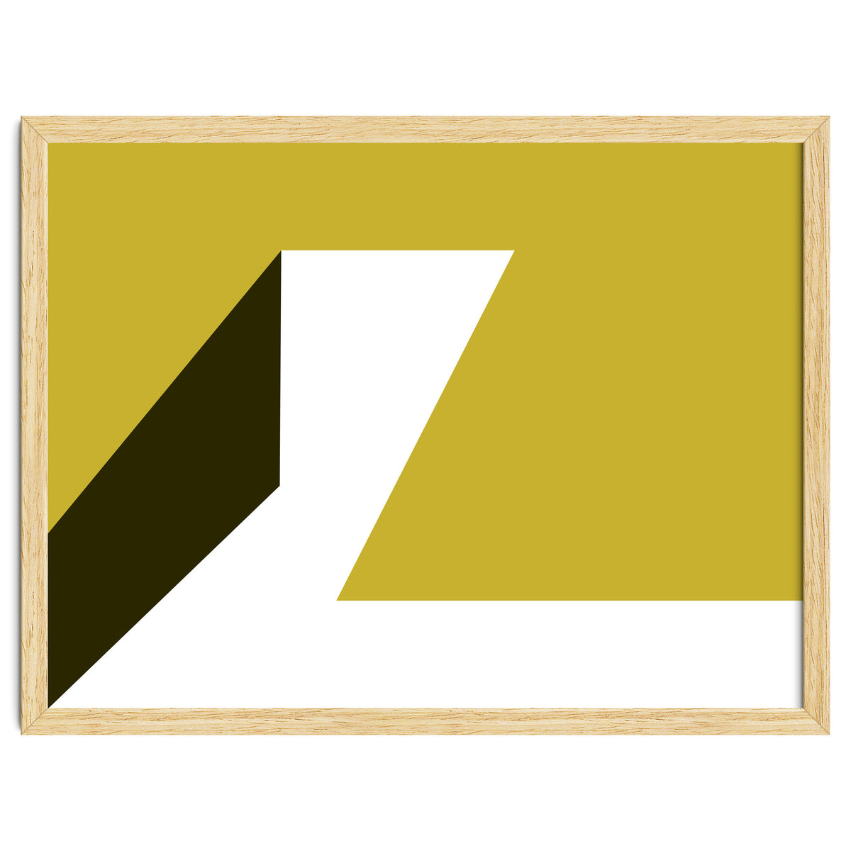 Geometric Shapes No. 78 - mustard, black & white