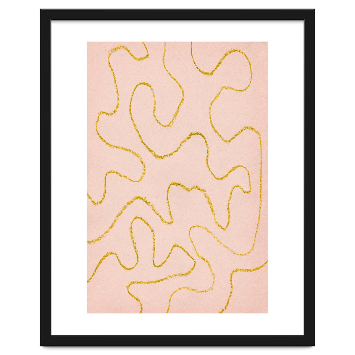 Pink and rust organic lines