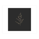 Dainty Botanicals in Gold and Black - Square (Print Only) thumbnail