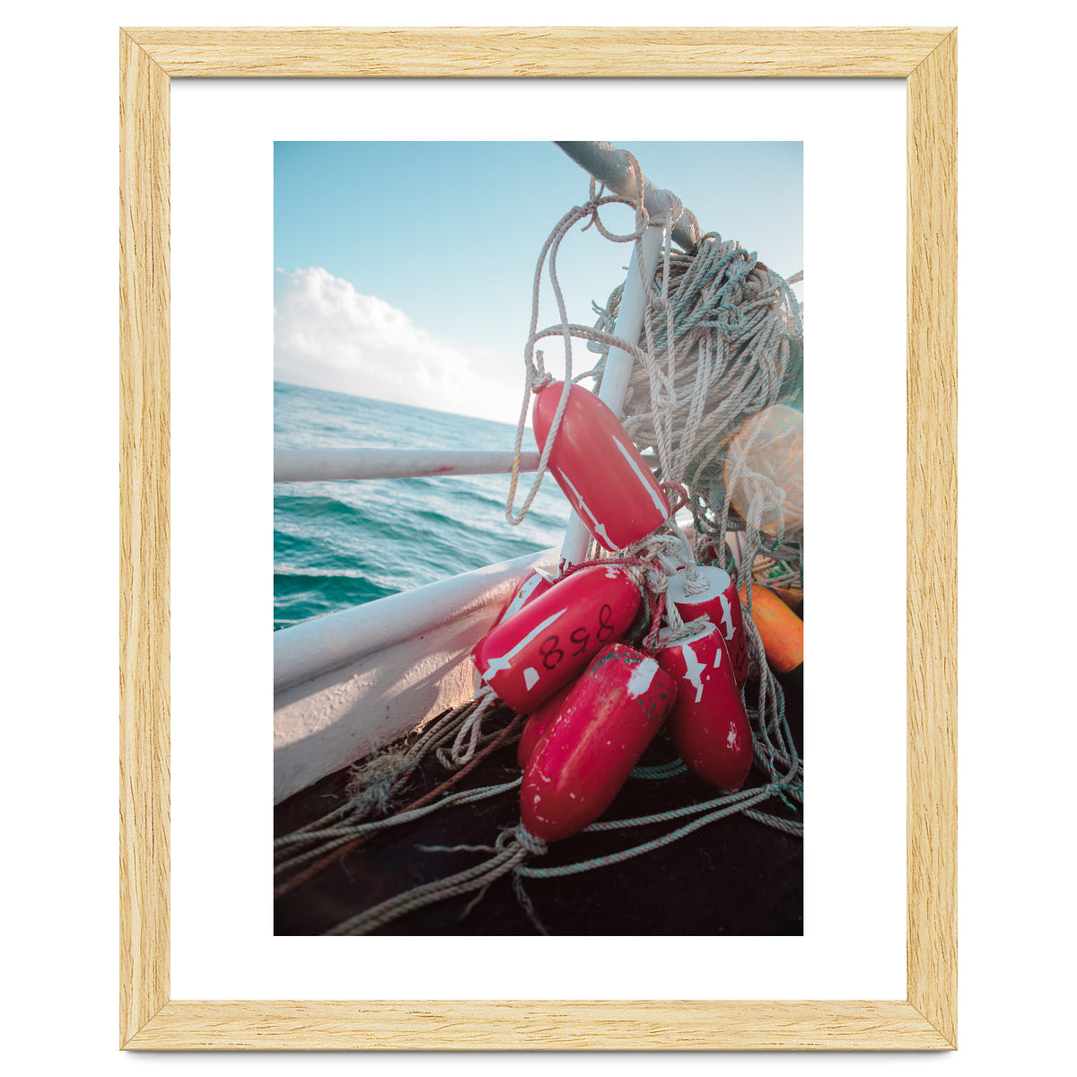 Buoys on a fishing boat