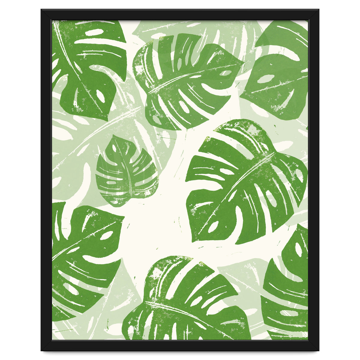 Linocut Monstera
