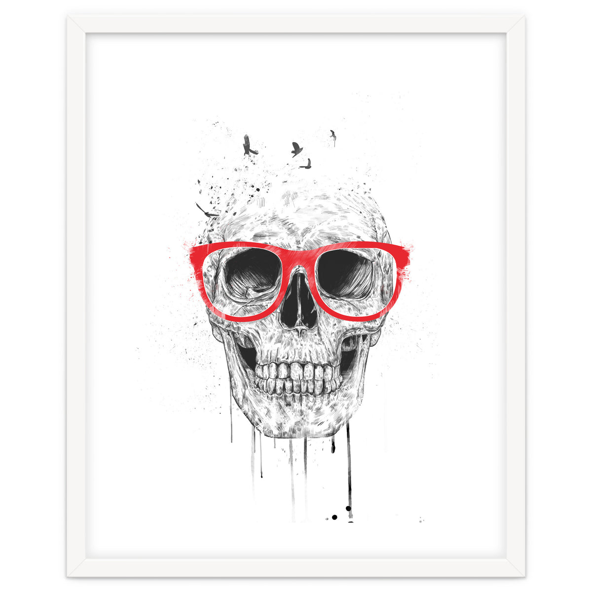 Skull With Red Glasses