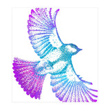 Flying Bird in Electric Blue (Print Only) thumbnail