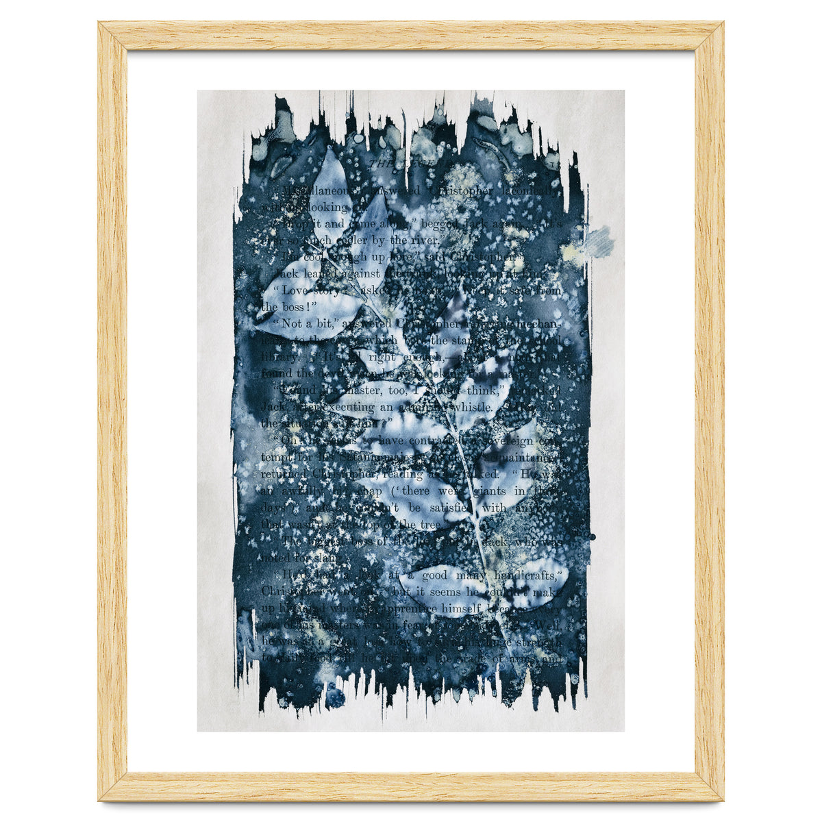 Indigo Blue Botanical Leaves No. 1