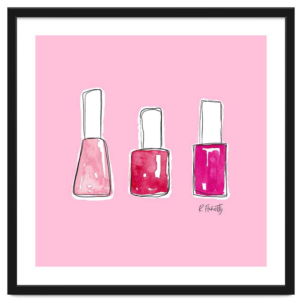 Nail Polish Watercolour | Pink