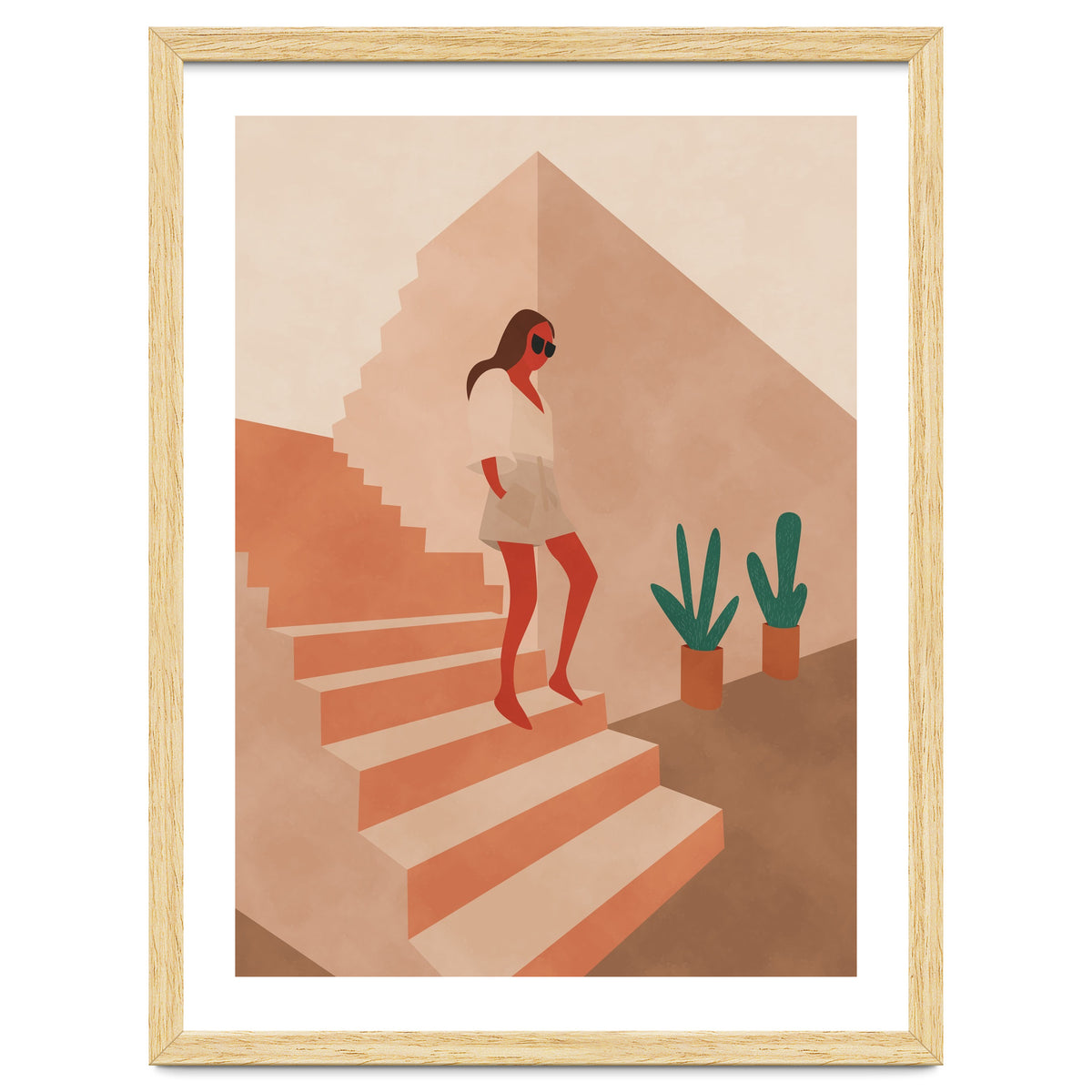 Abstract Tropical Boho Woman