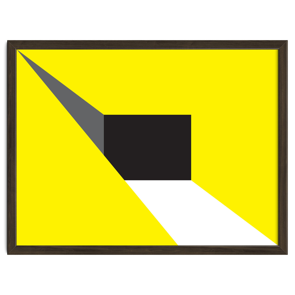 Geometric Shapes No. 20 - yellow, black & grey
