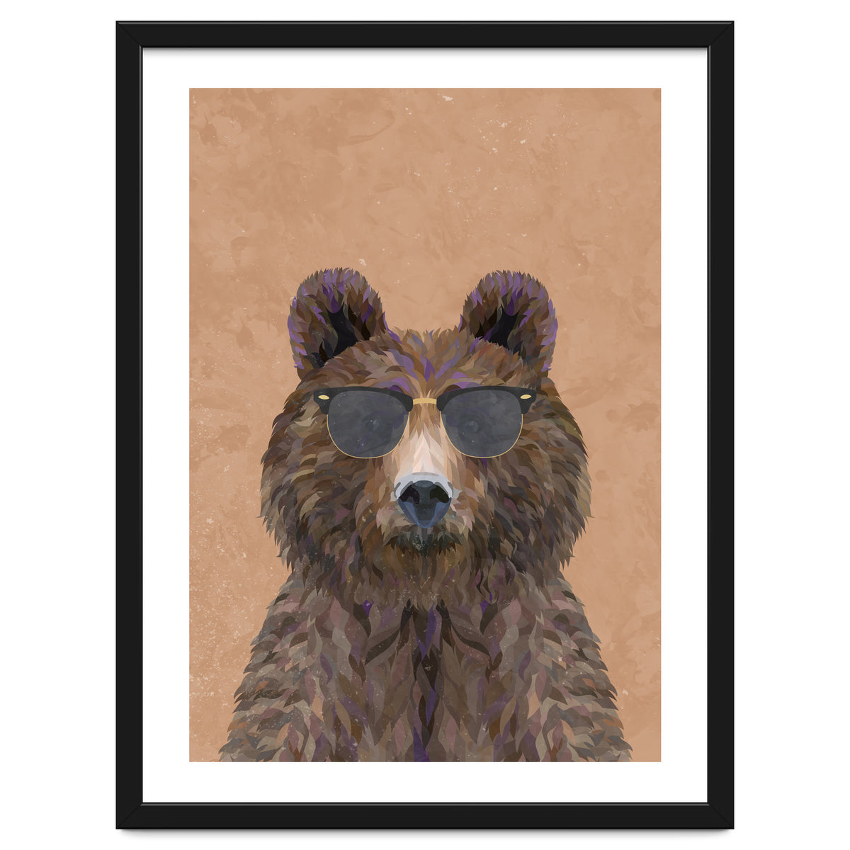 Cool Bear Wearing Sunglasses Portrait