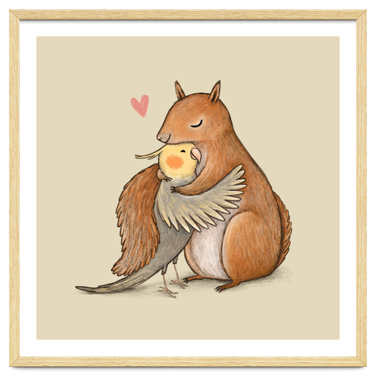 Cockatiel And Squirrel