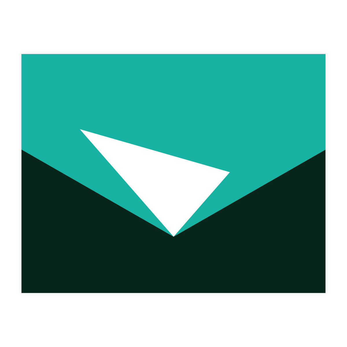 Geometric Shapes No. 57 - turquoise & black (Print Only)