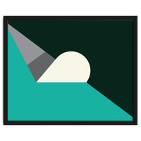 Geometric Shapes No. 56 - teal, grey & black