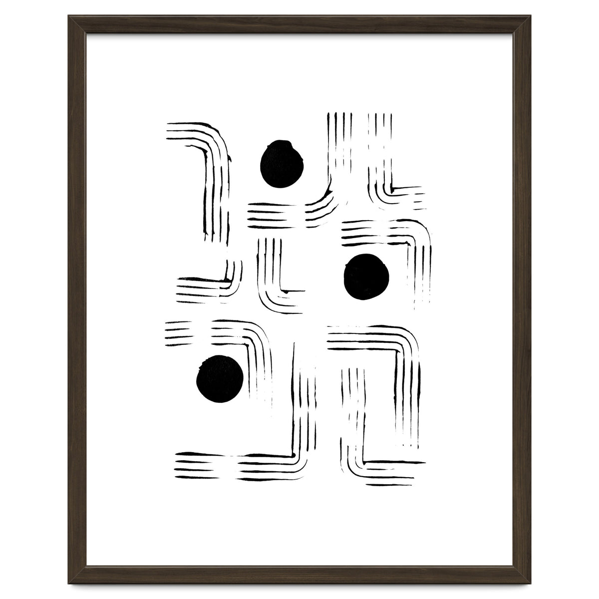 Mid-Century Modern Monochrome Print #1