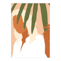 Musafir | Traveler Feminism Woman of Color in White Shirt | Palm Tropical Minimal Bohemian Fashion (Print Only)