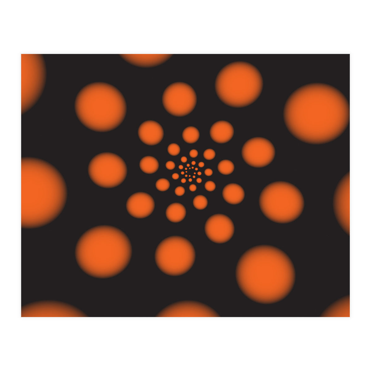 Orange Spiral Dots (Print Only)