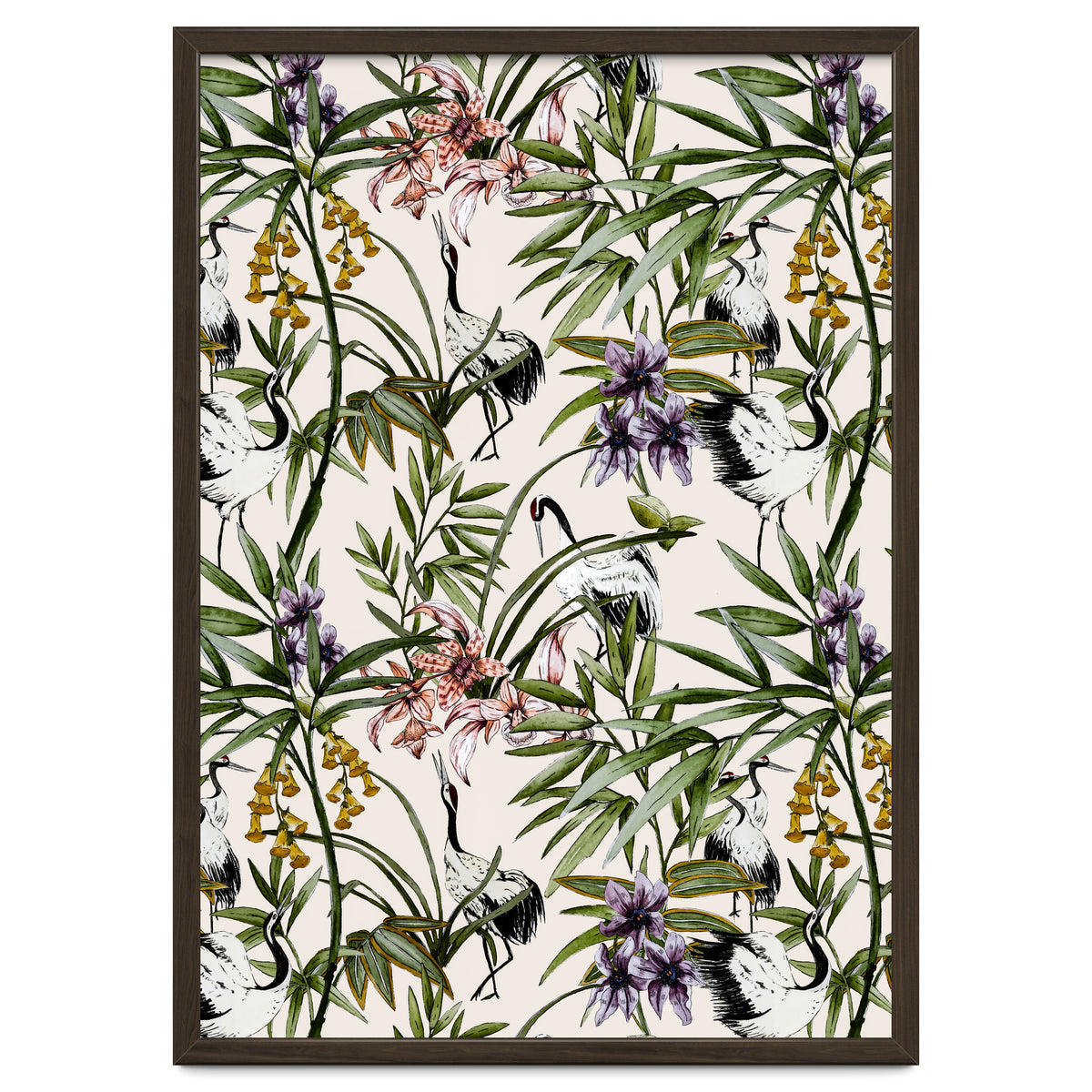 Asian crane pattern - 02