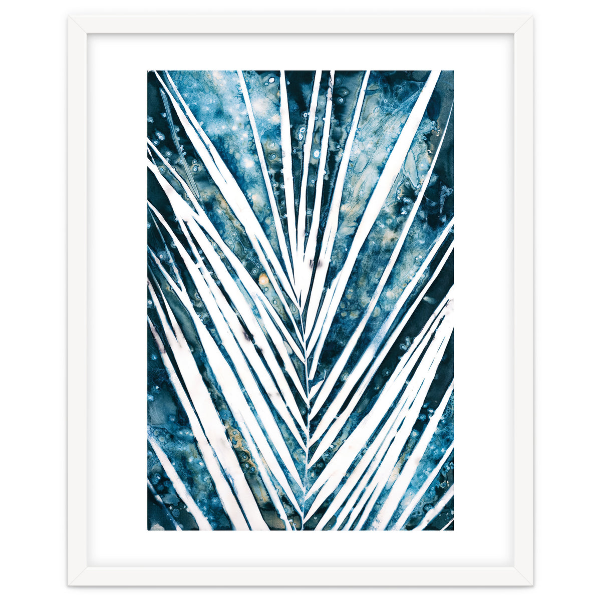 Indigo Blue Botanical Leaves No. 4