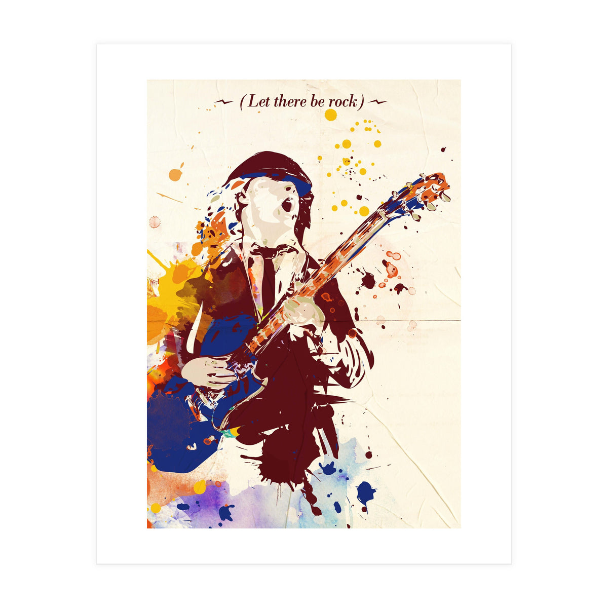 Angus Young pop art poster (Print Only)