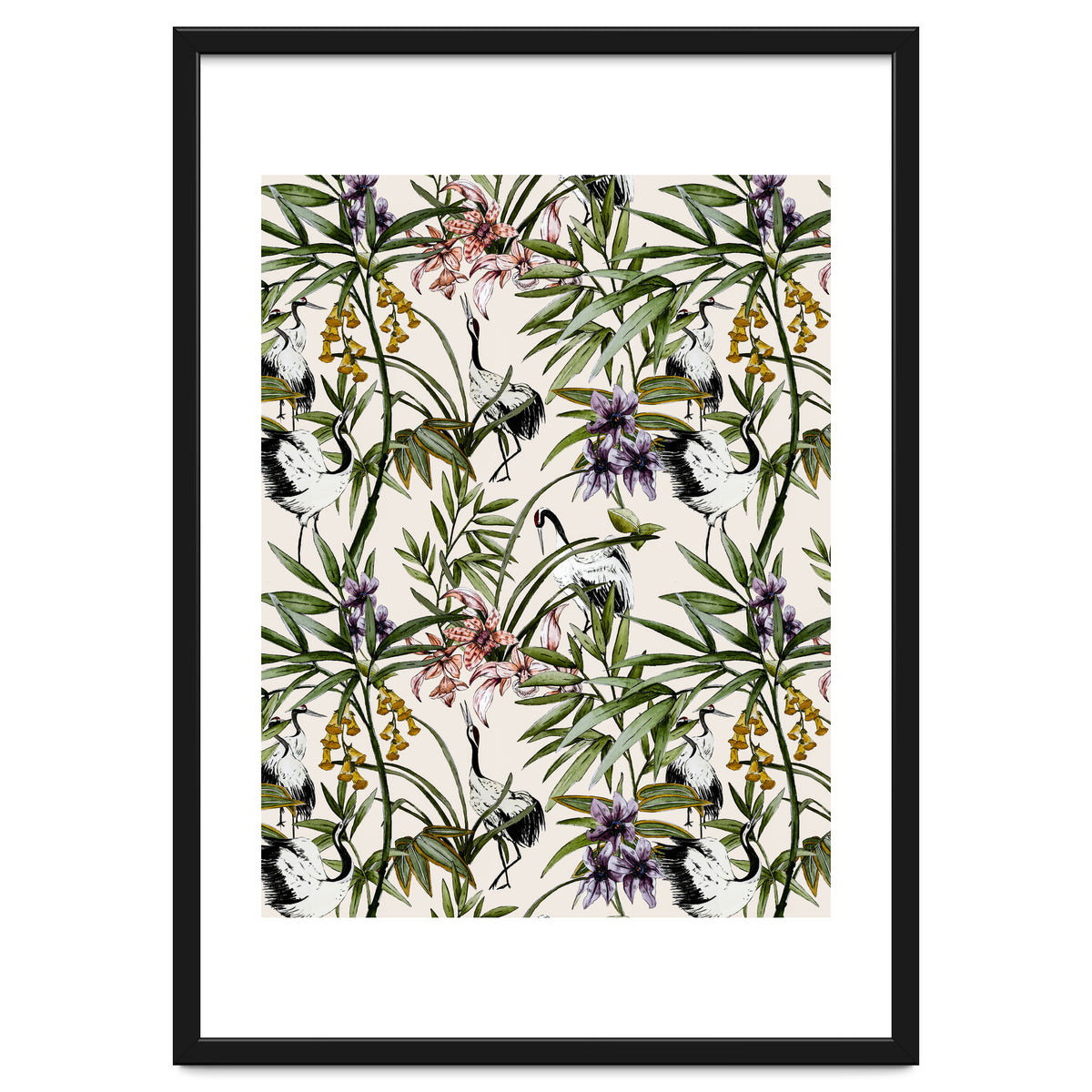 Asian crane pattern - 02