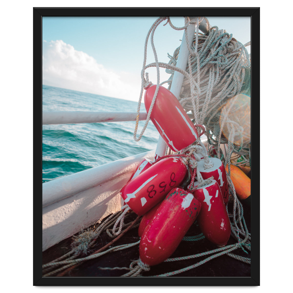 Buoys on a fishing boat