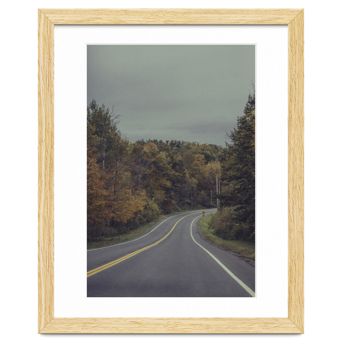 Fall Road in Upstate New York