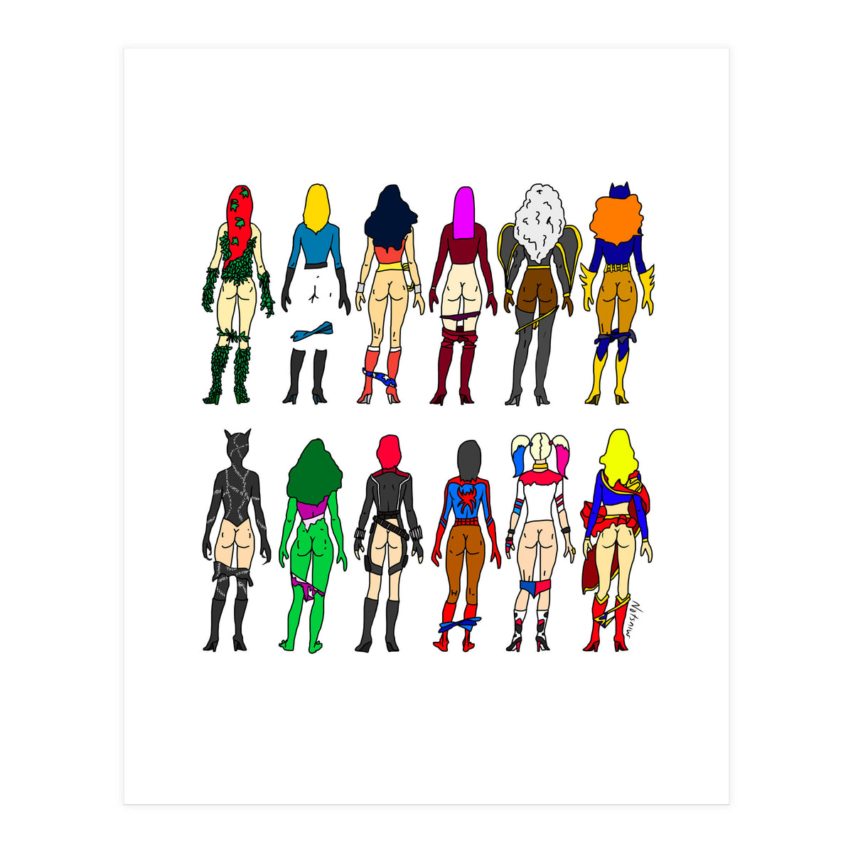 Superheroine Butts (Print Only)