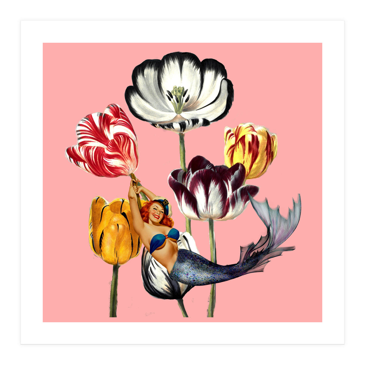 Mermaid On Earth Pink (Print Only)