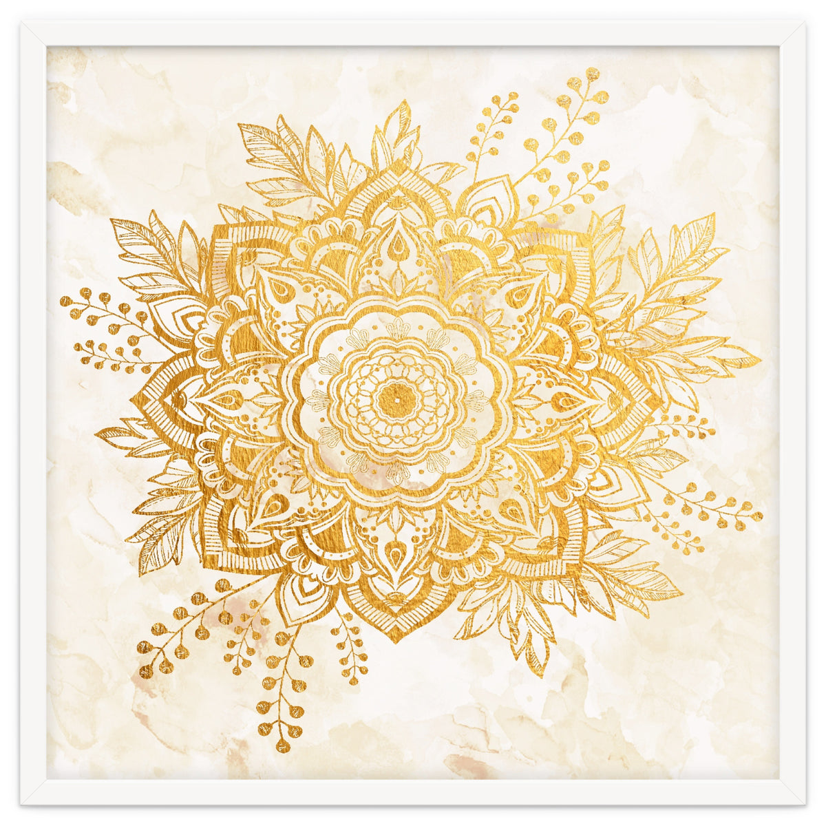Queen Starring of Mandala-Gold Sunflower II