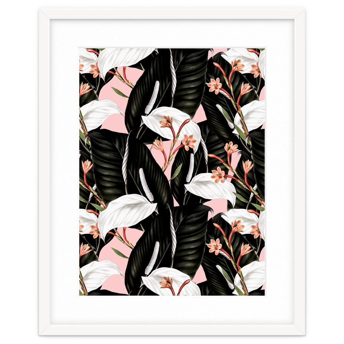 Flowery exotic botanical pink