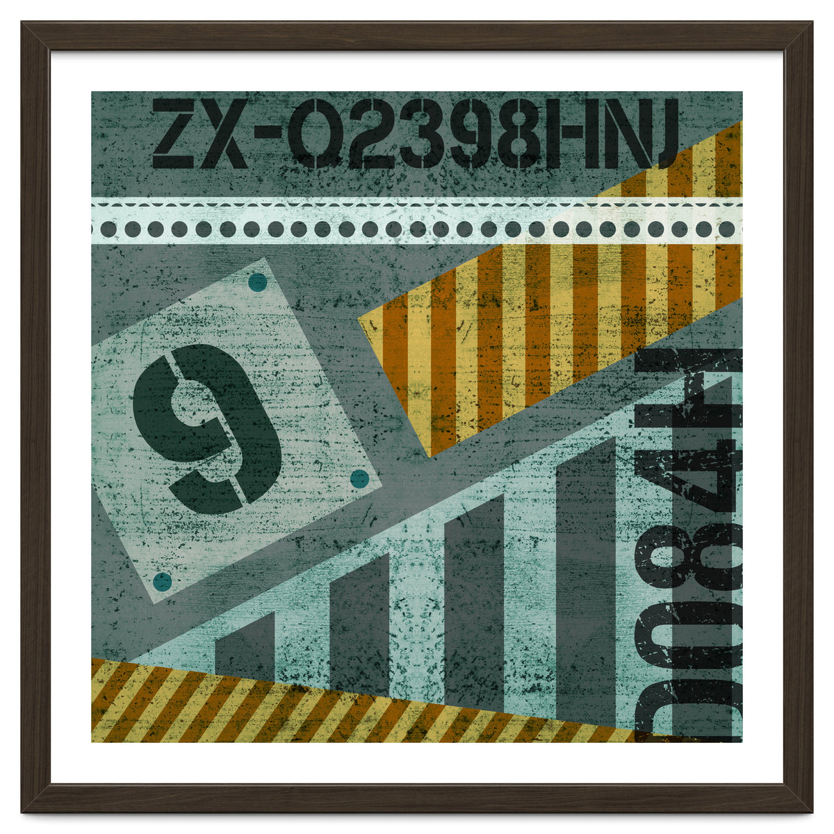 Abstract Industrial Slate And Stripes